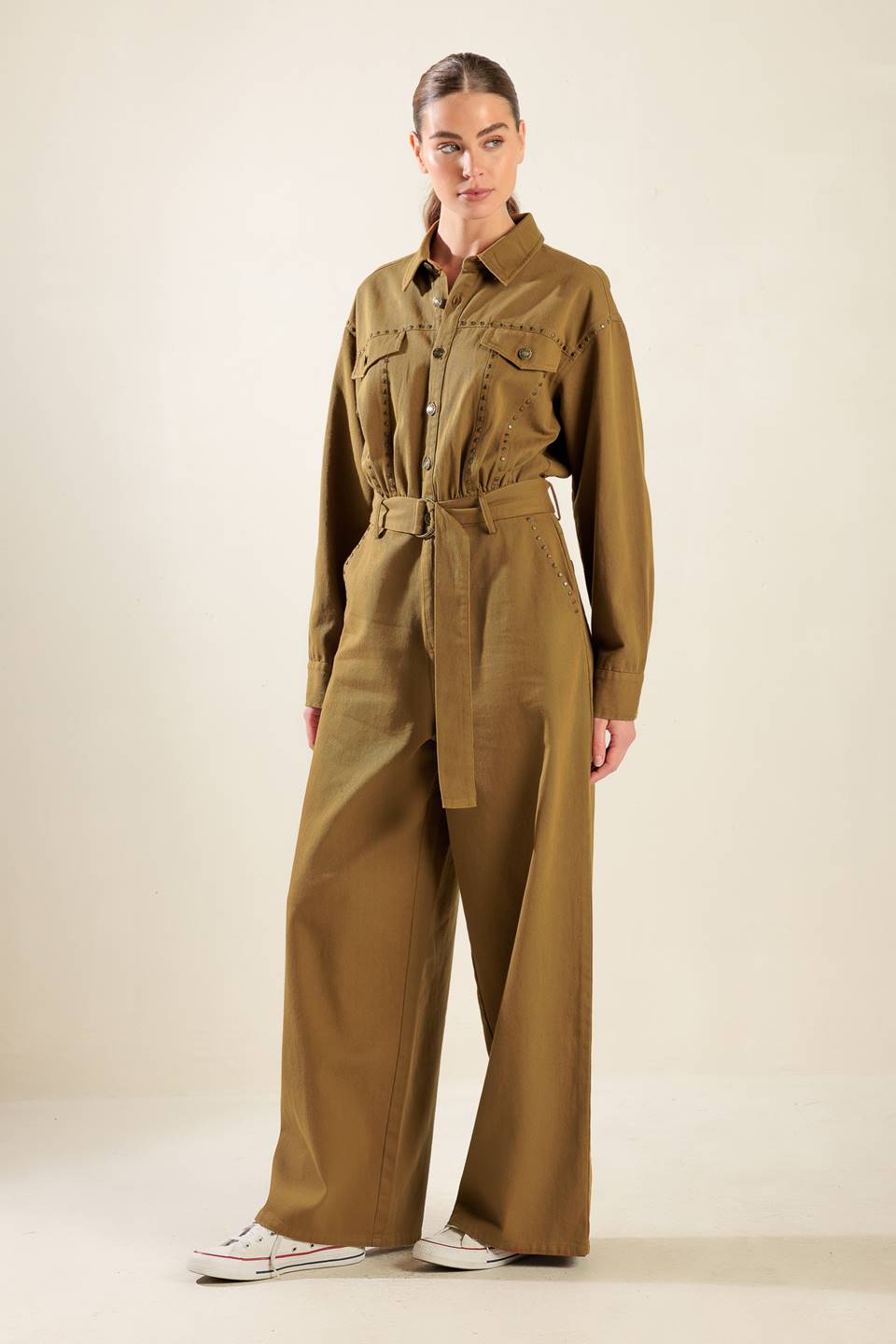 FLEETING WHISPERS TWILL JUMPSUIT Flying Tomato